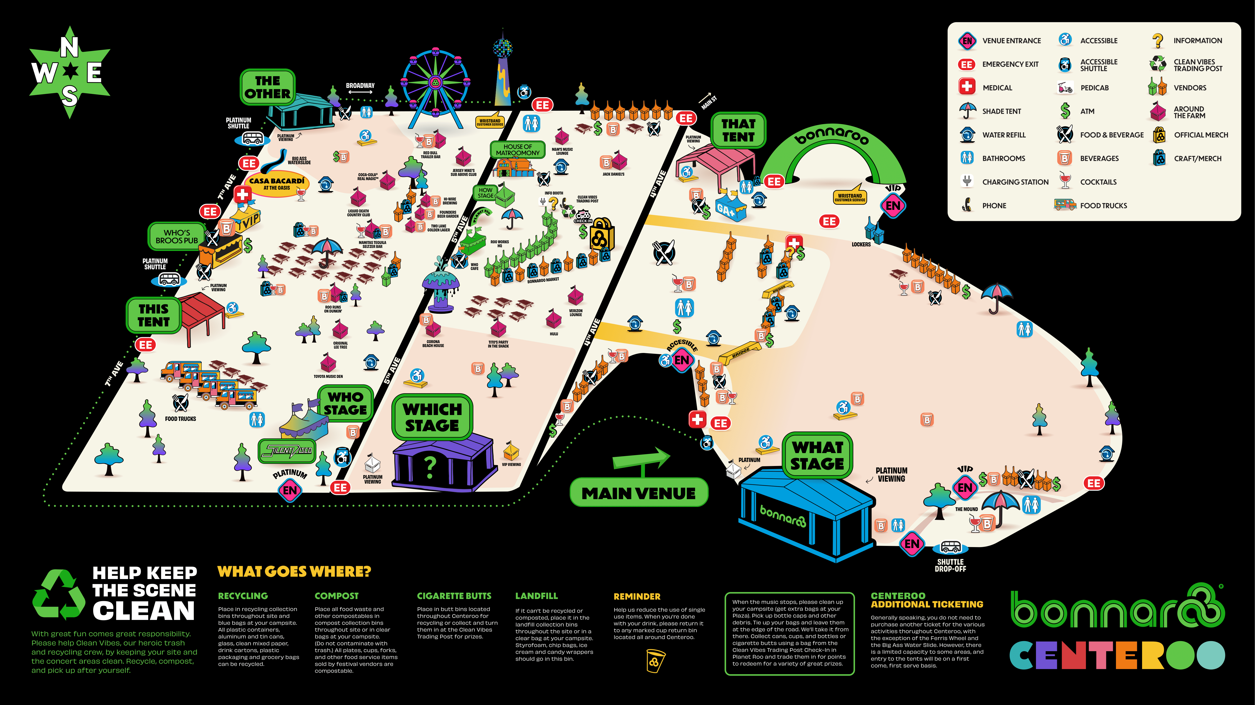 Centeroo Map Bonnaroo Information